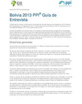 Bolivia PPI Interview Guide (Spanish)