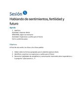 Sesión 5. Hablando de sentimientos, fertilidad y futuro.